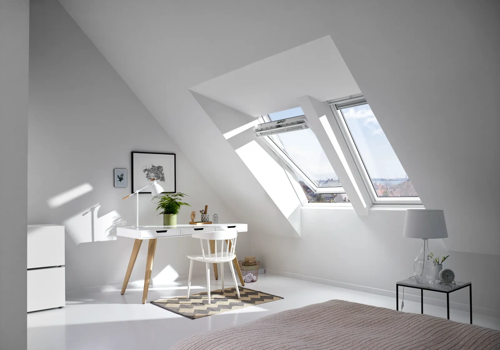 Fenêtres de toit Velux dans des combles aménagés